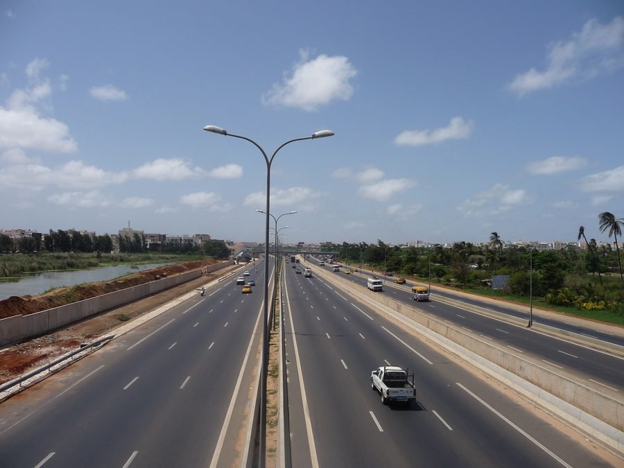 The motorway linking Blaise Diagne Airport to Dakar